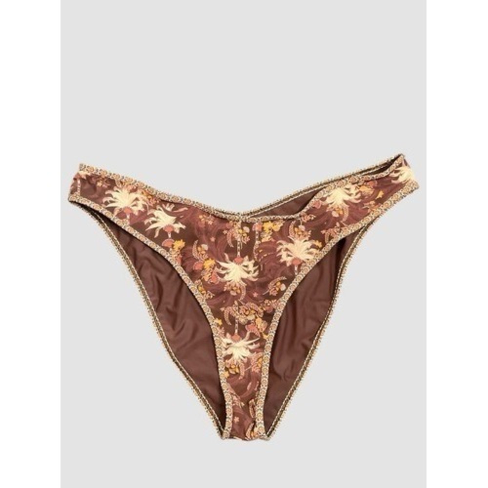 NWOT Bydee Brown Panama Bikini Bottom Palmera Women XL Indonesia‎ Nylon/Spandex
